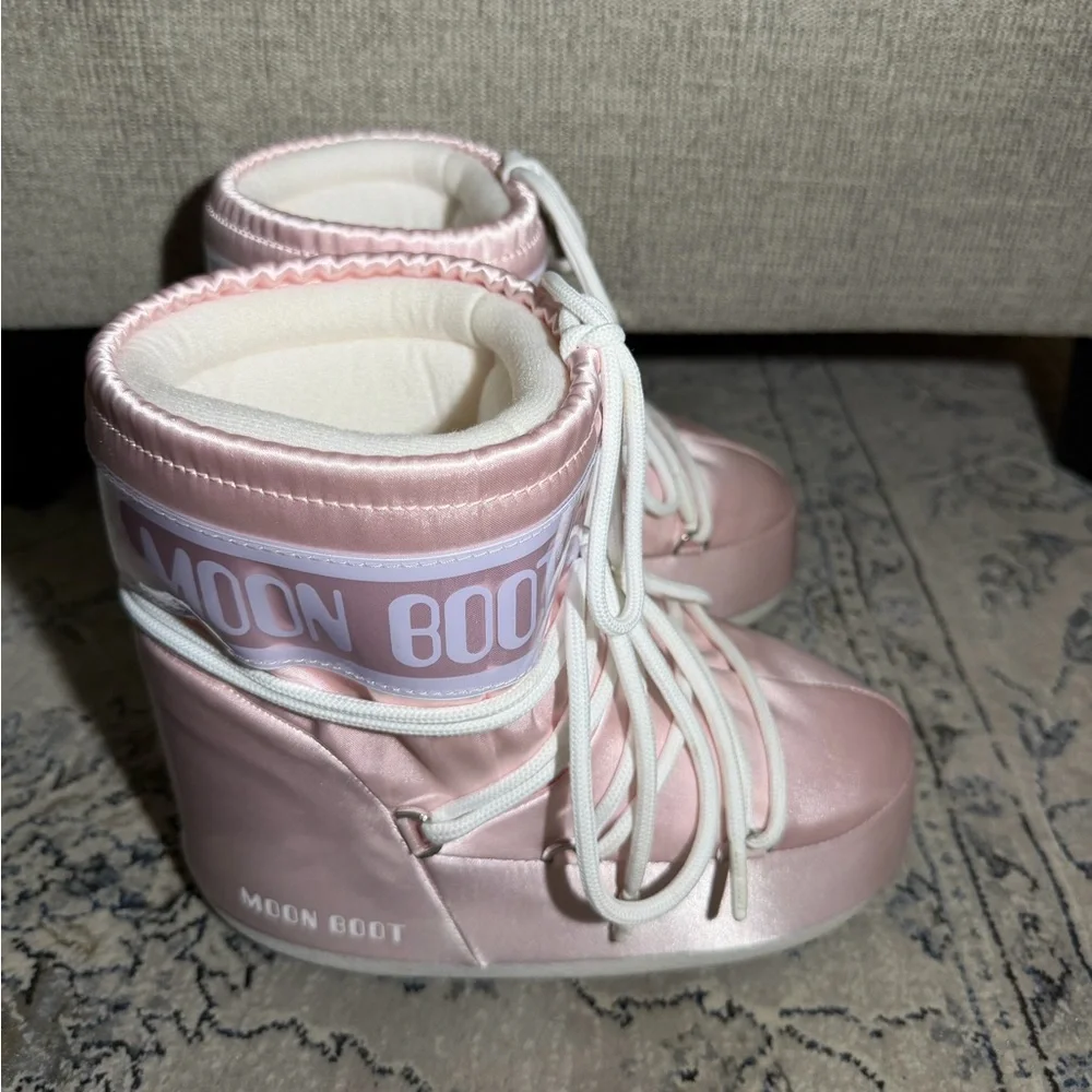 Moon Boot Icon Low Rose Pearly Boots Rose